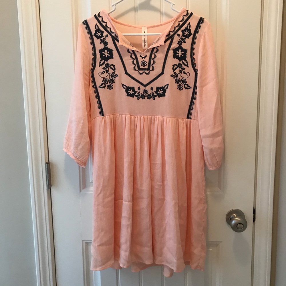 Pink boho dress